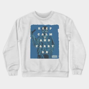 keep calm and carry on blue henry golding Crewneck Sweatshirt